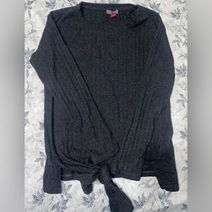 Vince Camuto Women’s Pullover Sweater Long Sleeve Rib Knit Top Gray X Small Xs
